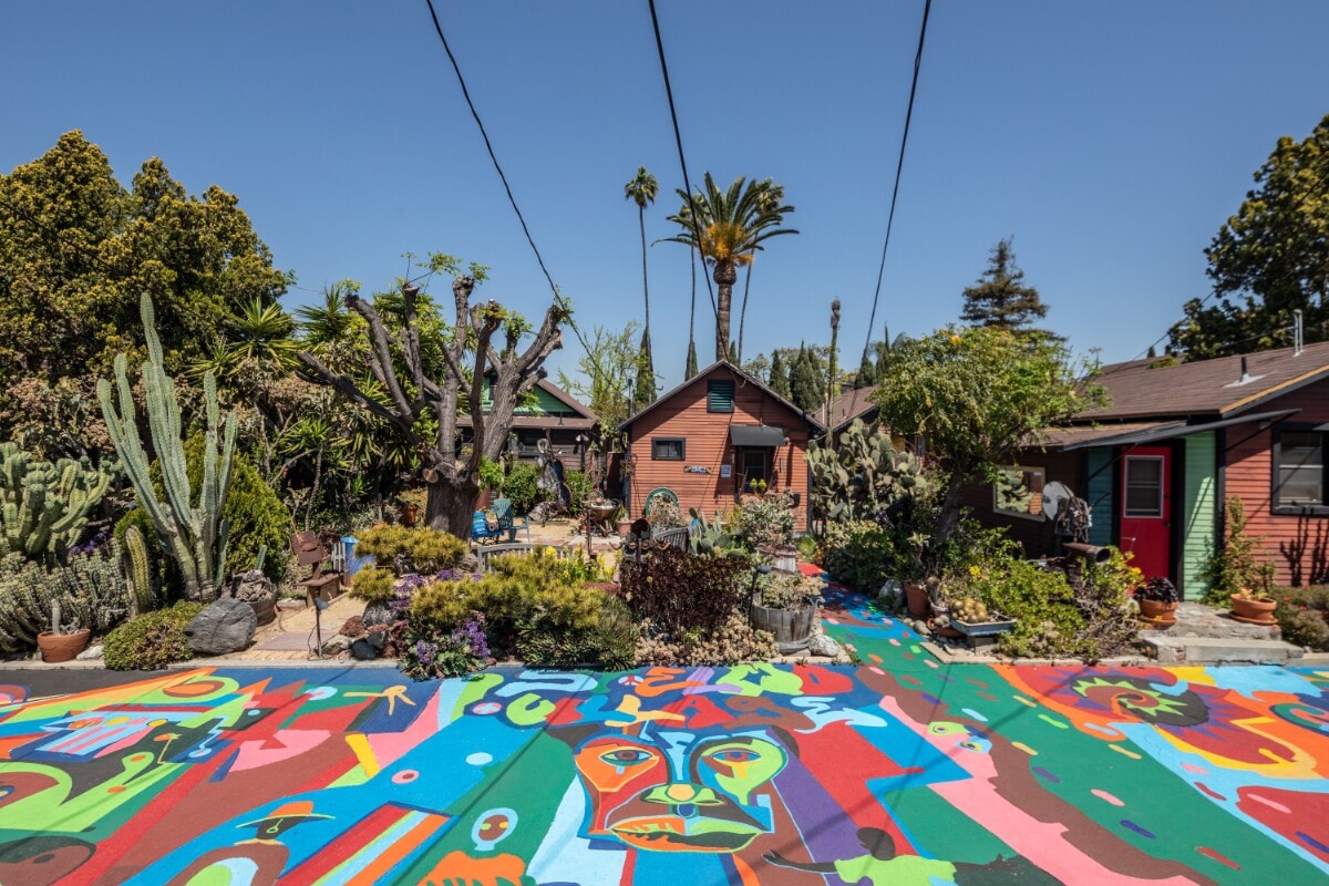 Children creating art at St. Elmo's Village
